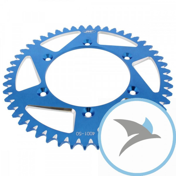 Alu-Kettenrad 50Z Teilung 520 blau JMP Innendurchmesser 130 Lochkreis 150