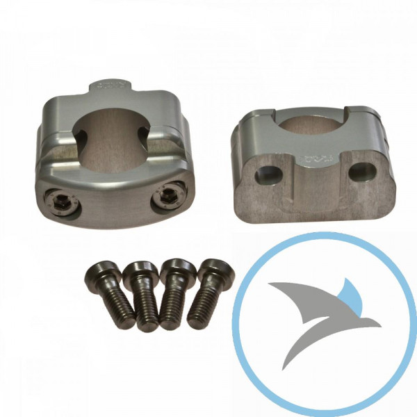 KLEMM Satz Aufnahme silber LSL Adapter 22 mm auf 28MM - 127RK25SI