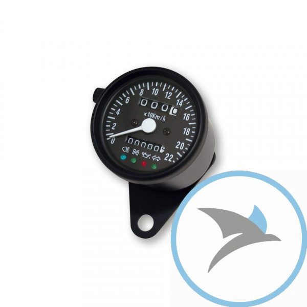 Tachometer mechanisch schwarz 60 mm M12X1.0MM - 360-673