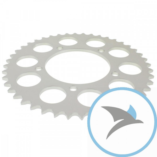 Alu-Kettenrad 44Z Teilung 520 silber Esjot Innendurchmesser 100 Lochkreis 120