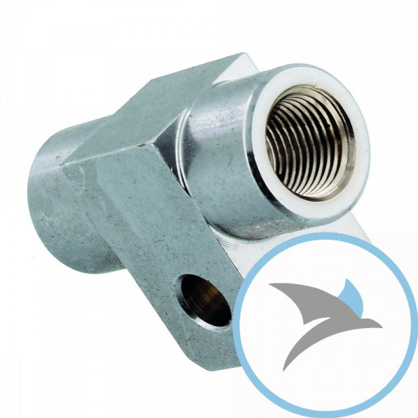 2-Wege Verteiler geschraubt gerade TYP811 M10 x 1.00 chrom