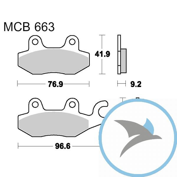 Bremsklotz Standard TRW oder 7377658 - MCB663