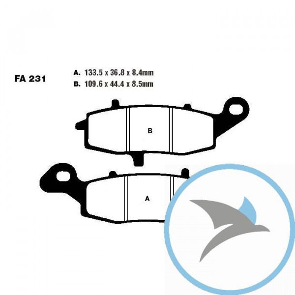 Bremsklotz Semi-Sinter V EBC - FA231V