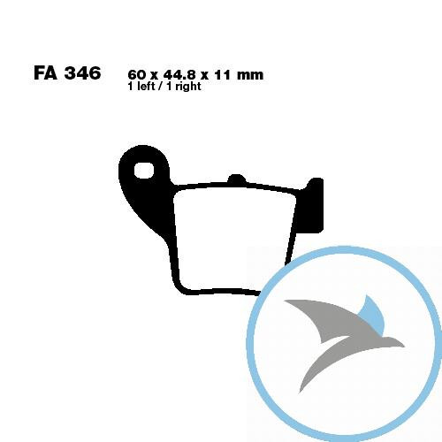 Bremsklotz Sinter R EBC oder 7870199 - FA346R
