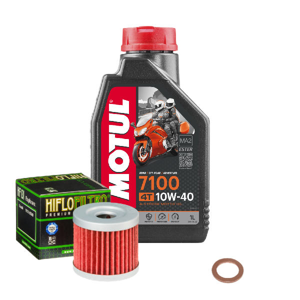 Suzuki DR 125 SM Service Kit Ölwechsel Öl Motul 7100 10W40 Ölfilter