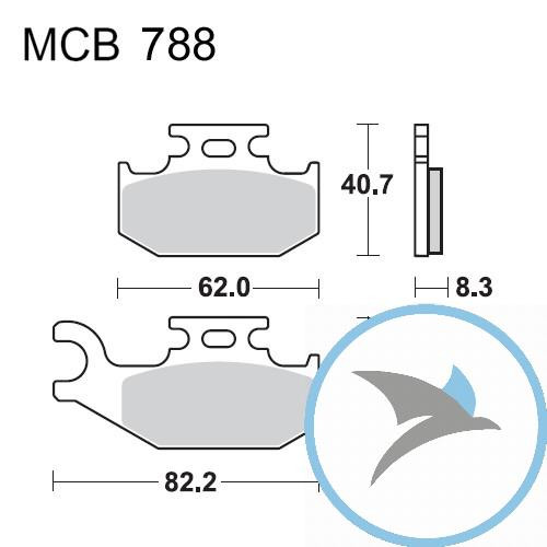 Bremsklotz Sinter SI TRW oder 7322159 - MCB788SI