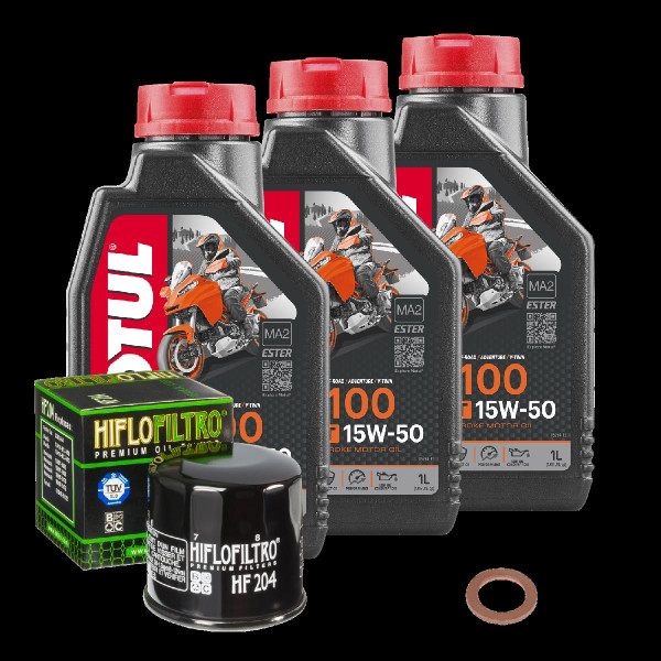 Yamaha YZF-R6 600 Service Kit Ölwechsel Öl Motul 7100 15W50 Ölfilter