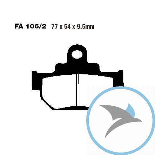 Bremsklotz Standard EBC oder 7871254 - FA106/2TT