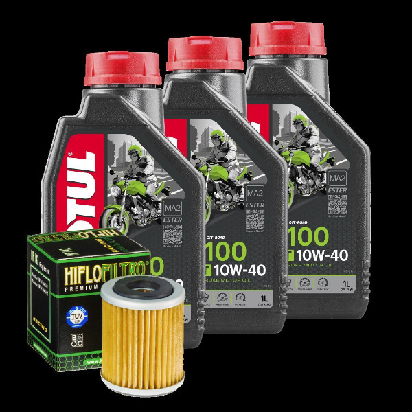 Yamaha YFM 350 RS Raptor Service Kit Ölwechsel Öl Motul 5100 10W40 Ölfilter