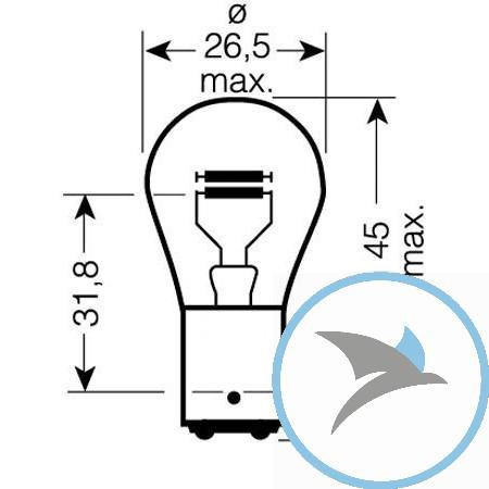 Lampe 6V21/5W JMP BAY15D Inhalt 10 Stück