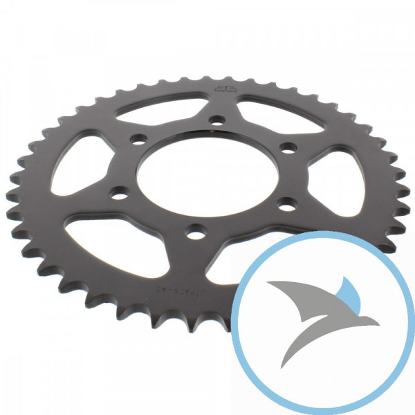 Kettenrad 43Z Teilung 520 schwarz Innendurchmesser 080 Lochkreis 104 - JTR478.43ZBK