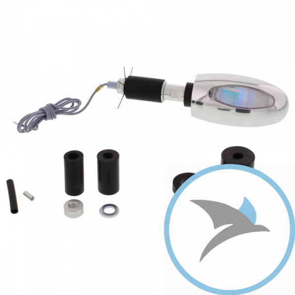 Blinkleuchte alu poliert BL1000 WHITE - 128300