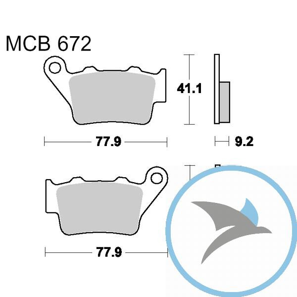 Bremsklotz Sinter hinten TRW oder 7370075 - MCB672SH