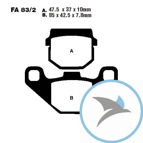 Bremsklotz Standard EBC oder 7871023 - FA083/2TT