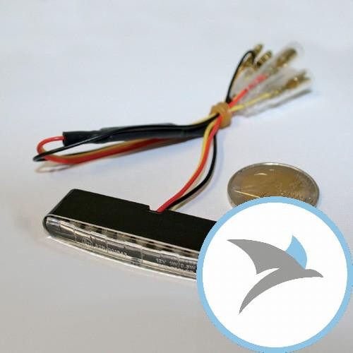 Rückleuchte LED Highsider Klarglas Gehäuse schwarz - 255-025