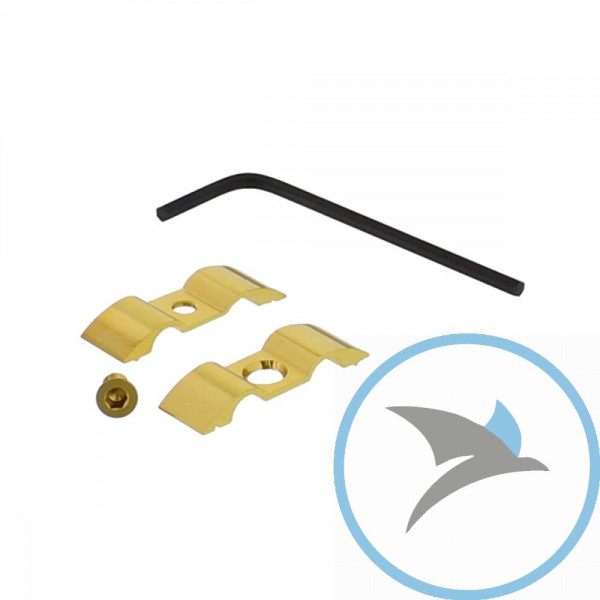 Halter Bremsschlauch Pro Bolt 7 mm 2-fach alu gold - HOSESEP10G