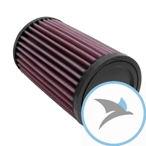 Rennluftfilter einzeln Universal K&N rund ZYLINDR 62MM GUMMIK - RU-0820