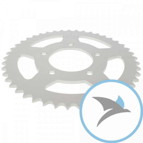 Alu-Kettenrad 45Z Teilung 520 silber Esjot Innendurchmesser 076 Lochkreis 100
