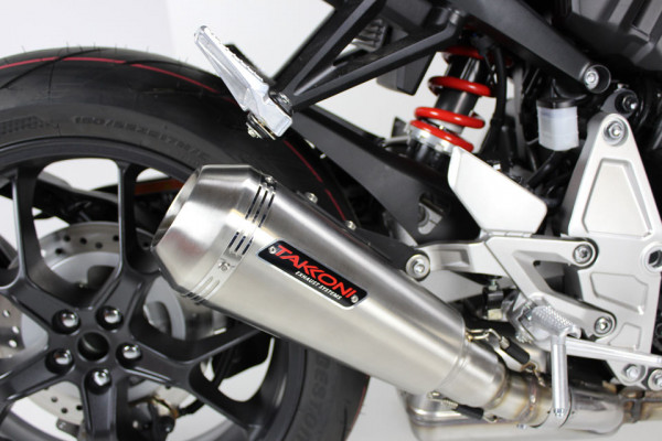 TAKKONI Edelstahl Endtopf für Honda CBR 500 R / CB 500 F, 16- (Euro4)