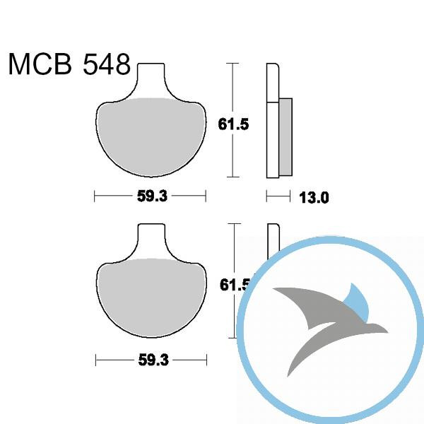 Bremsklotz Standard TRW oder 7370596 - MCB548