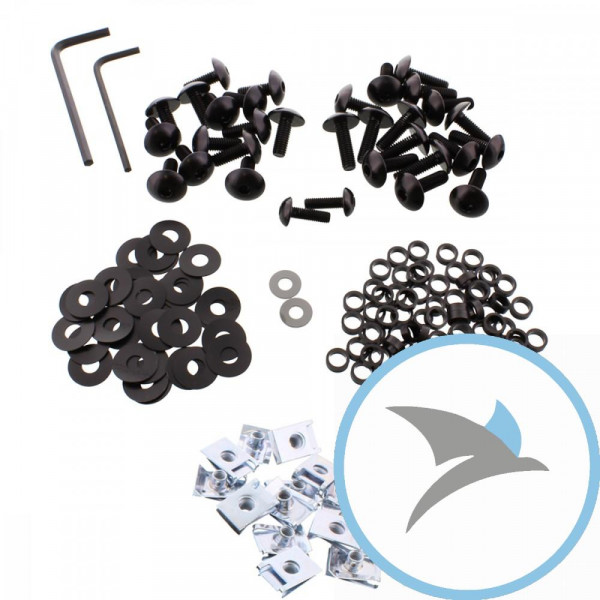 VERKLEID Schraube Satz Pro Bolt alu schwarz - FYA399BK