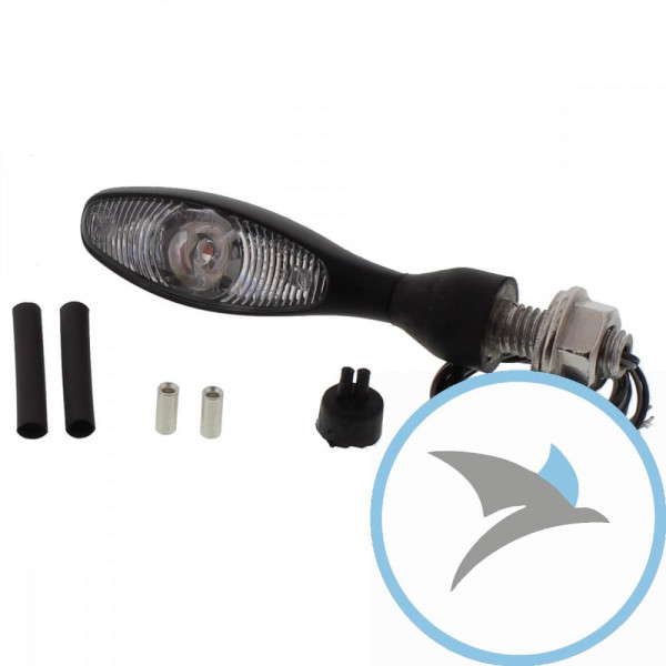 Blinkleuchte schwarz Micro 1000 LED WHITE - 127200