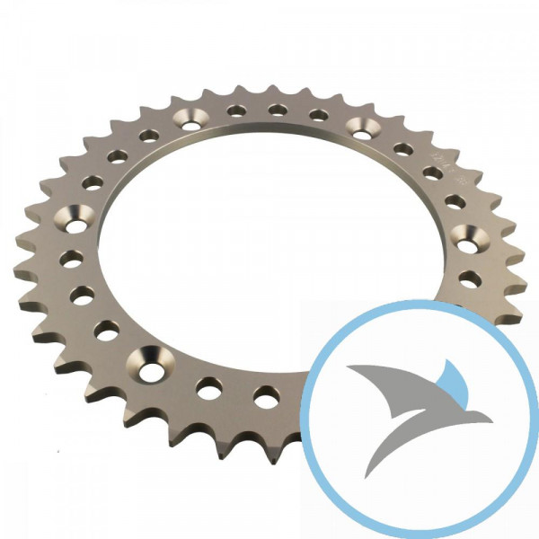 Alu-Kettenrad 38Z Teilung 520 silberEsjot Innendurchmesser 136 Lochkreis 156 -