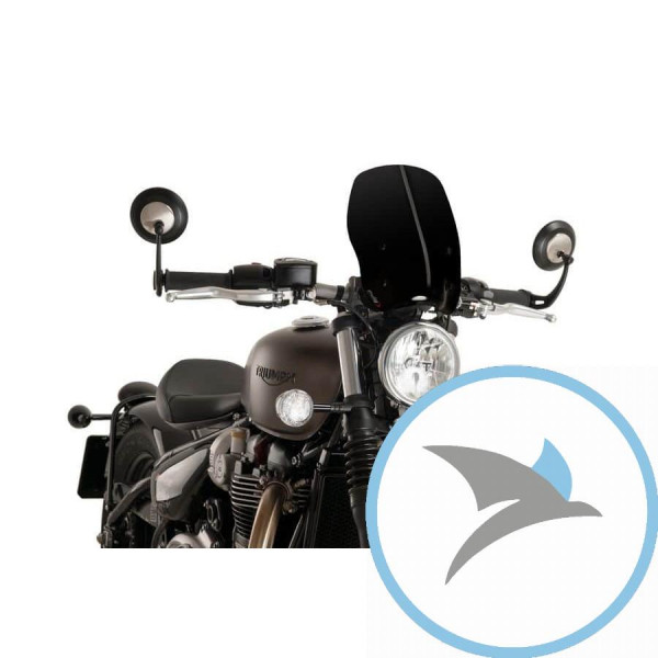 Touringscheibe New Generation Puig für Nakedbike schwarz - 9437N