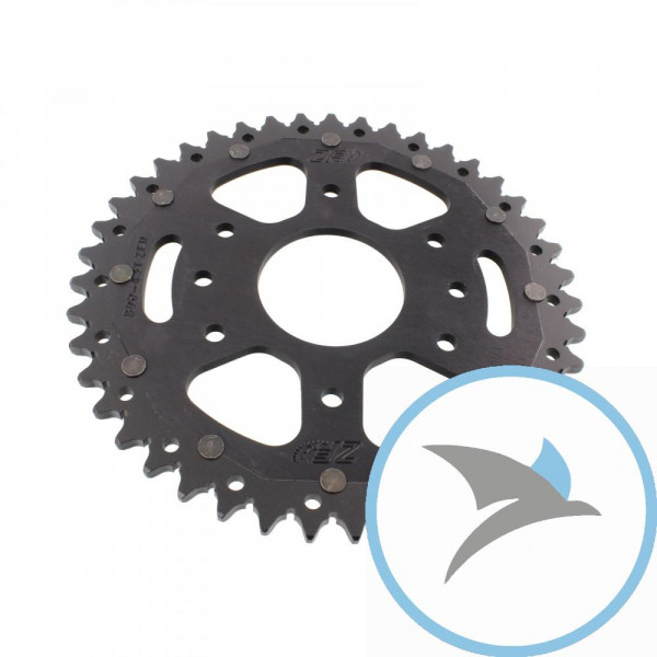 Kettenrad Dual 43Z Teilung 520 schwarz ZF Innendurchmesser 063 Lochkreis 110 - ZFD-890-43-BLK