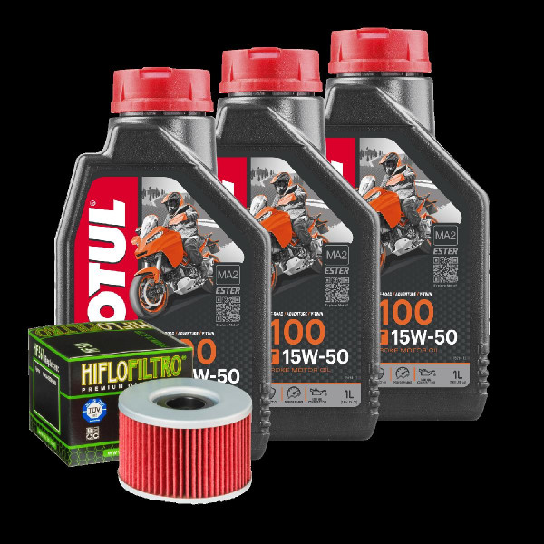 Kymco Venox 250 Service Kit Ölwechsel Öl Motul 7100 15W50 Ölfilter