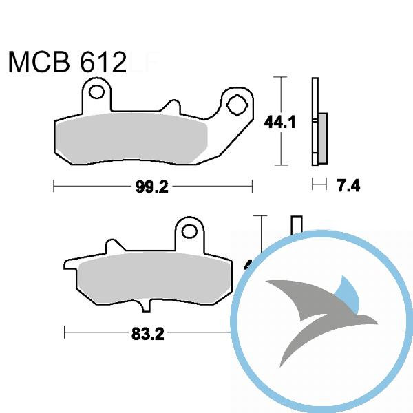 Bremsklotz Sinter hinten TRW - MCB612SH