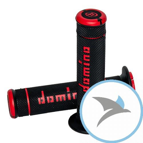 Griffgummi schwarz/rot Domino D.22 mm. L.125 mm geschlossen - A24041C4240A7-0
