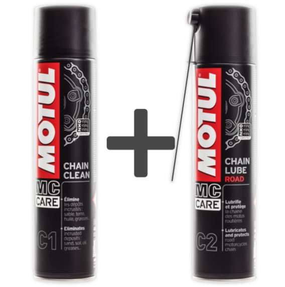 Motul C2 Kettenspray + C1 Kettenreiniger Set