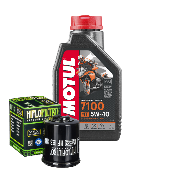 Piaggio X9 125 Evolution Service Kit Ölwechsel Öl Motul 7100 5W40 Ölfilter