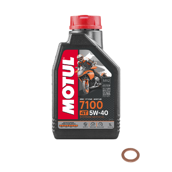 Aprilia Scarabeo 50 Service Kit Ölwechsel Öl Motul 7100 5W40 Dichtring