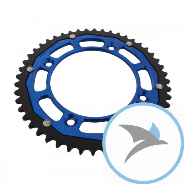 Kettenrad Dual 48Z Teilung 428 blau ZF Innendurchmesser 110 Lochkreis 132 - ZFD-895-48-BLU