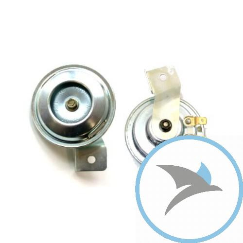 Hupe Motorrad 6V silber JMP 70 mm