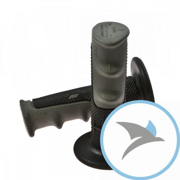 Griffgummi schwarz / grau D.22 mm. L.115MM geschlossen - PA079700GR02