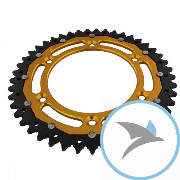 Kettenrad Dual 45Z Teilung 520 gold ZF Innendurchmesser 125 Lochkreis 150 - ZFD-897-45-GLD