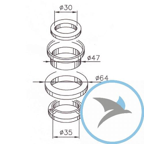 Lenkkopflager Satz - 6078