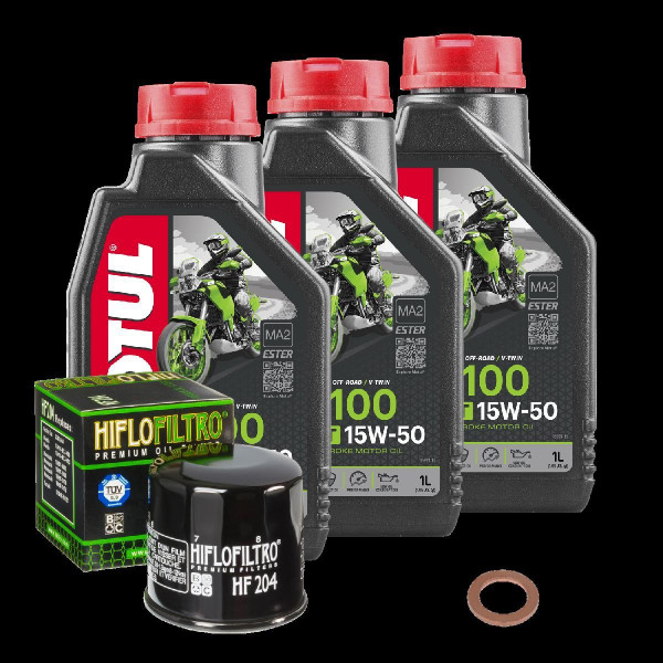 Kawasaki ZX-12R 1200 A Ninja Service Kit Öl Motul 5100 15W50 Ölfilter