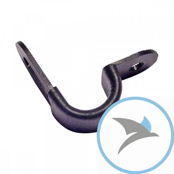 Kunststoff Halter M4 CX-09 verstellbar schwarz gummiert