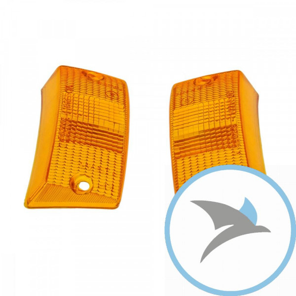 Blinkleuchte Glas orange Inhalt 2 Stück