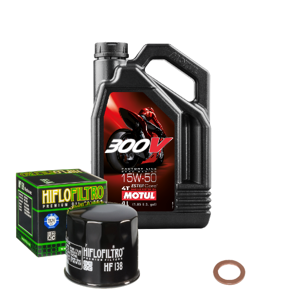 Suzuki GSX-R 1000 Service Kit Ölwechsel Öl Motul 300V 15W50 Ölfilter