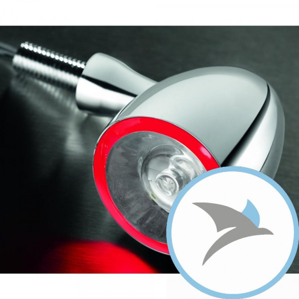 Blinkleuchte chrom Bullet 1000 DF - 180100