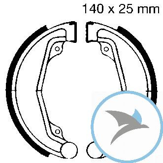 Bremsbacken mit Feder EBC oder 7860117 - H312