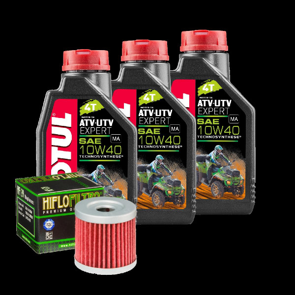 Kawasaki KFX 400 A KSF Service Kit Ölwechsel Öl Motul ATV-UTV 10W40 Ölfilter