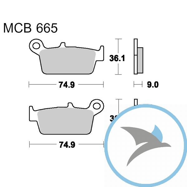 Bremsklotz Scooter TRW oder 7321839 - MCB665EC