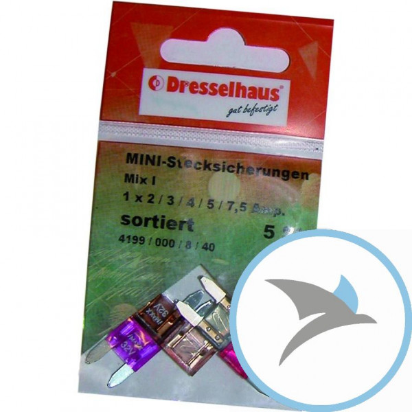 Sicherung Sortiment mini 2A-7,5A Packung 5 Stück - 4044325642978