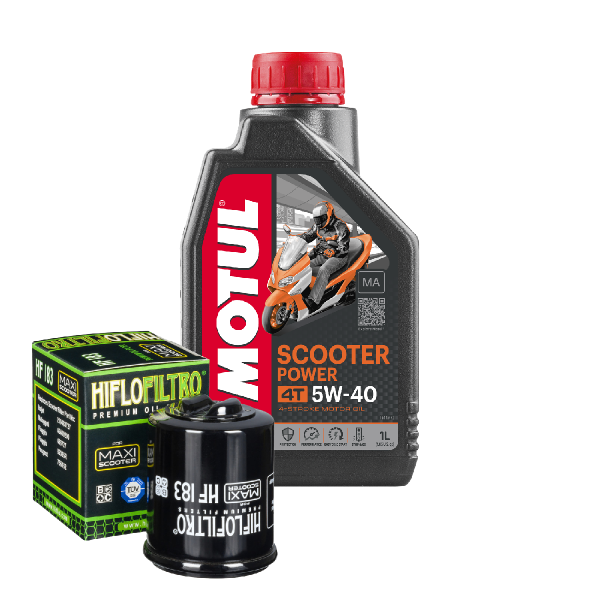 Vespa GTS 125 ie Super Service Kit Öl Motul Scooter 5W40 MA Ölfilter